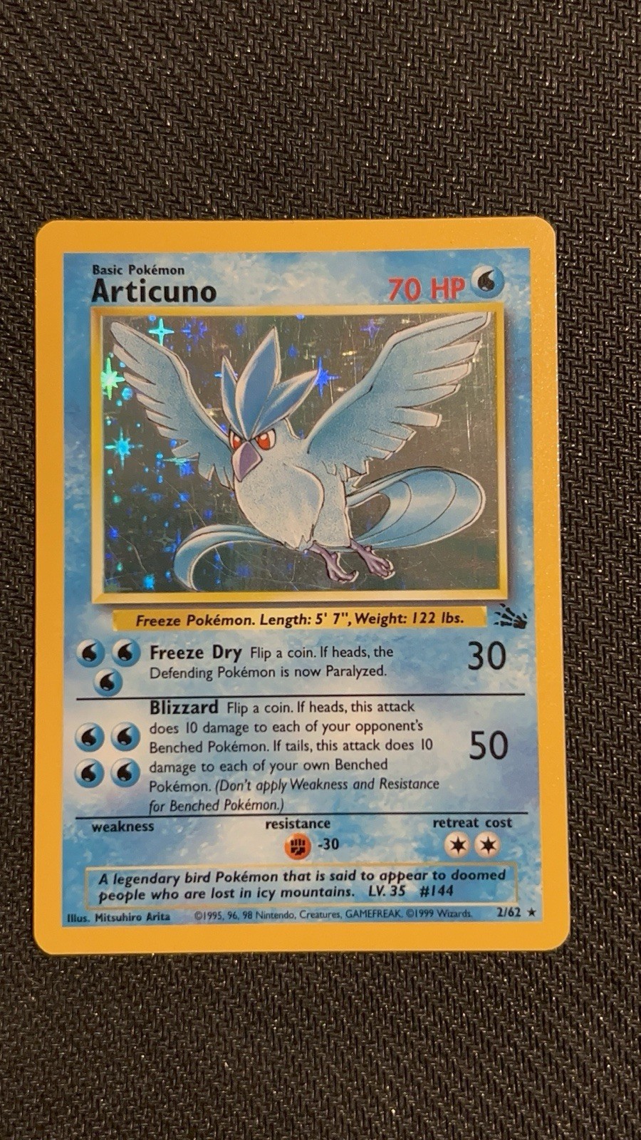 The Pokémon Company Articuno 2/62 Fossil Holo Rare Holo 70HP Eng Unlimited