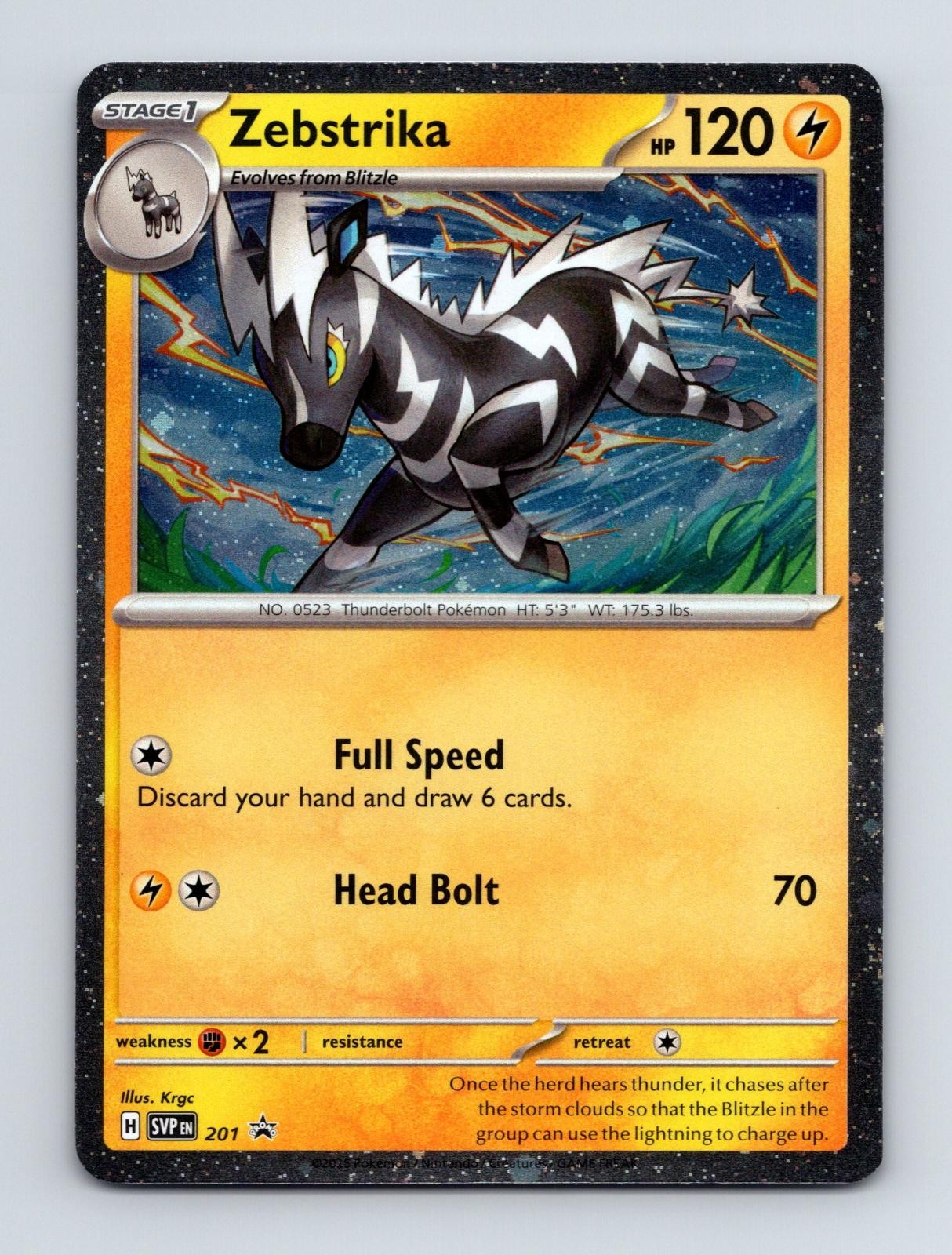 Zebstrika (Cosmos Holo) 201 Holo Rare Scarlet & Violet Promo Pokemon Near Mint