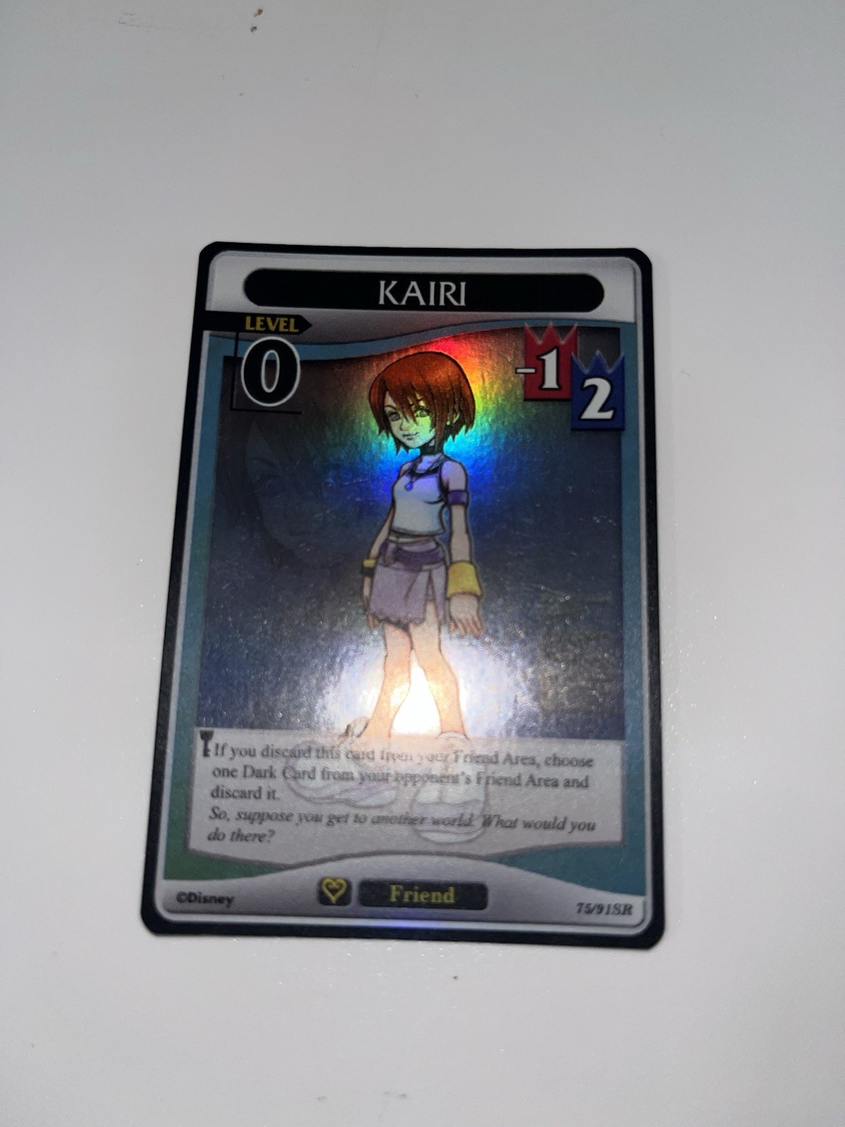Disney Kingdom Hearts TCG CCG Kairi Holo Super Rare 75/91SR FACTORY DAMAGE