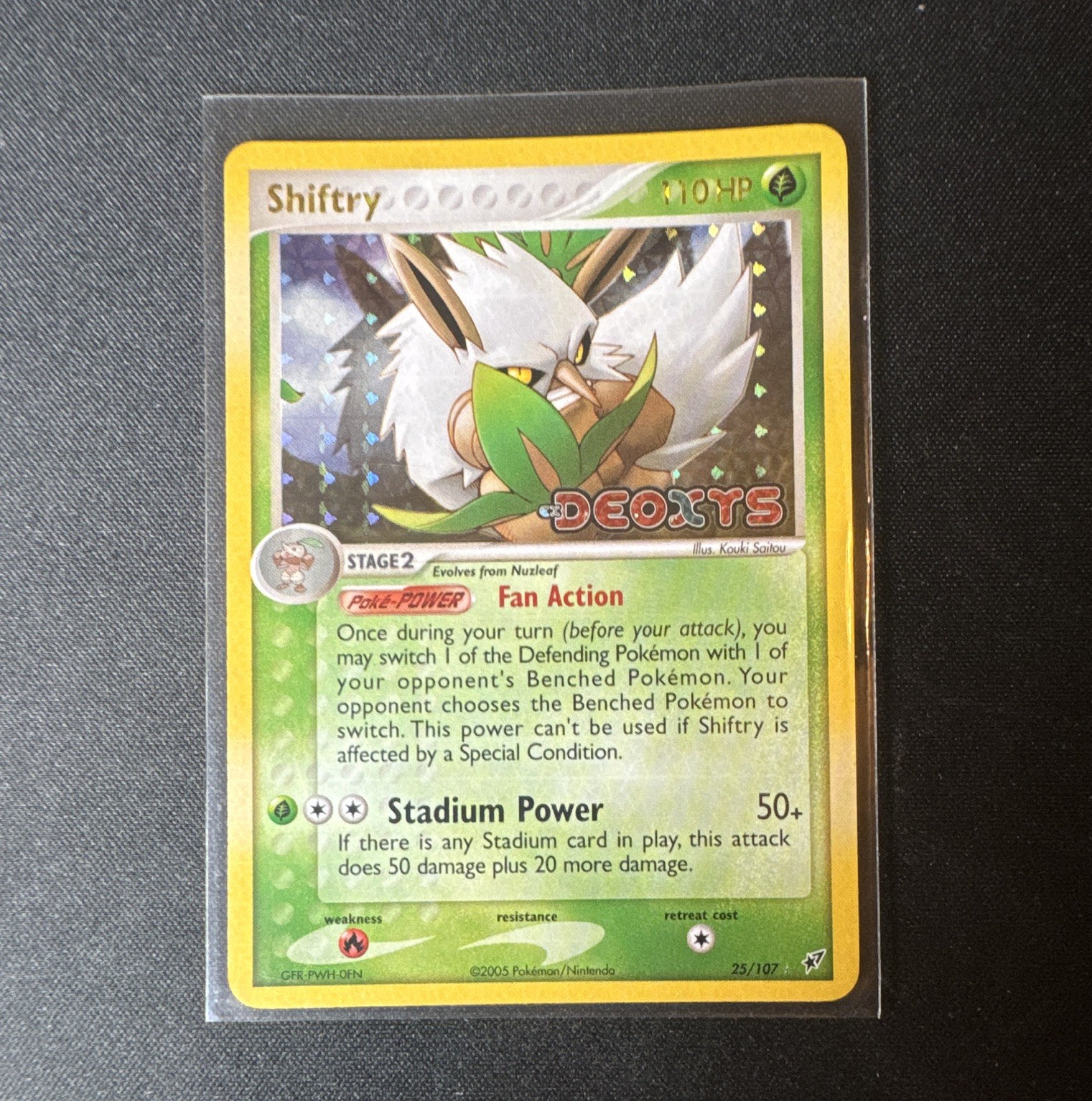 Nintendo Pokemon TCG Shiftry 25/107 EX Deoxys Holo Rare English 2005