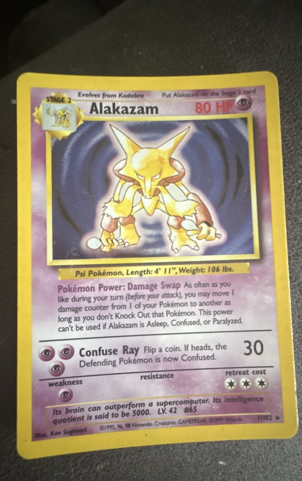 Alakazam 001/102 Base Set Holo