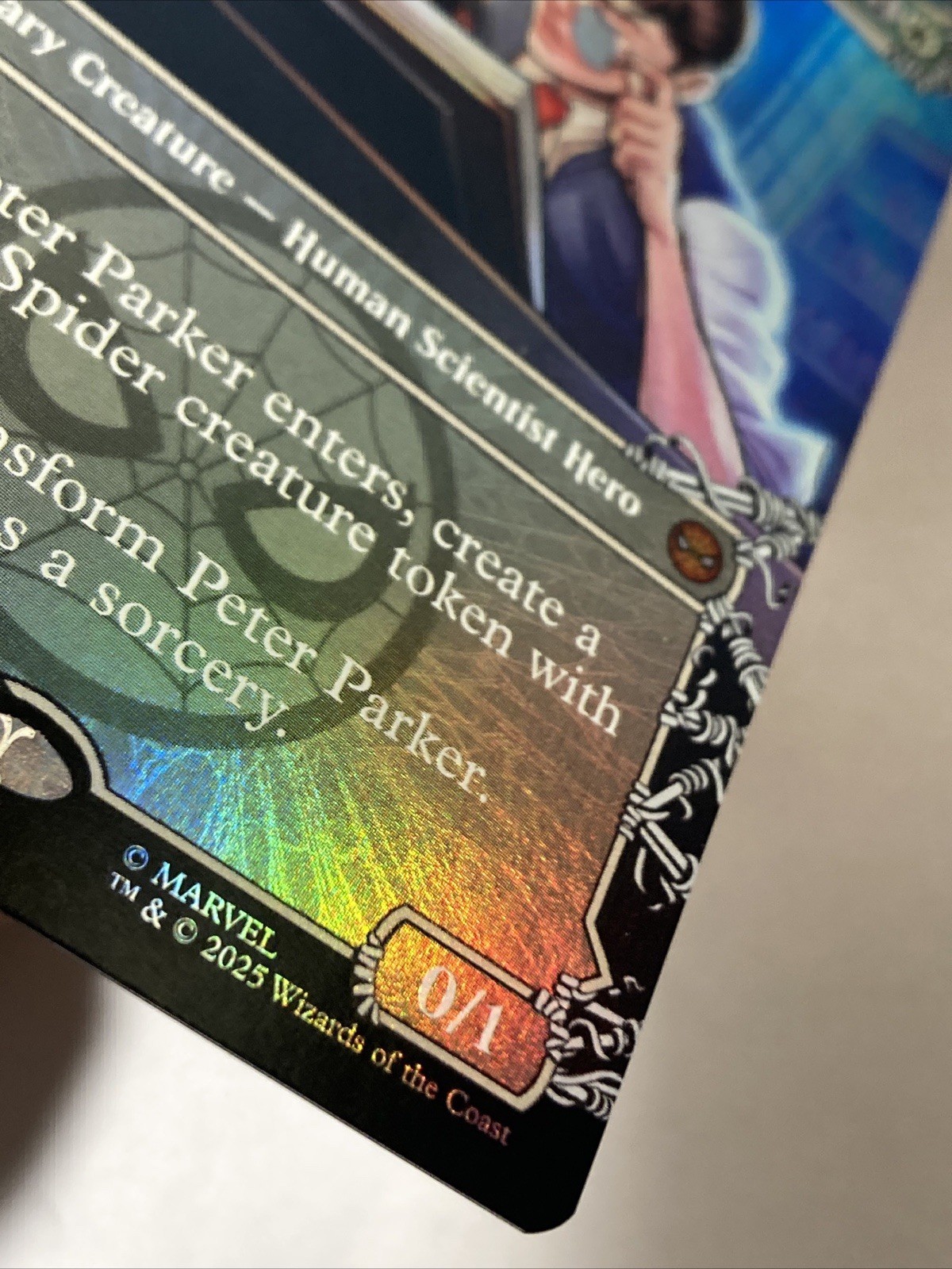 MTG Peter Parker (Borderless Foil) Marvel’s Spider-Man 0208 LP – NM
