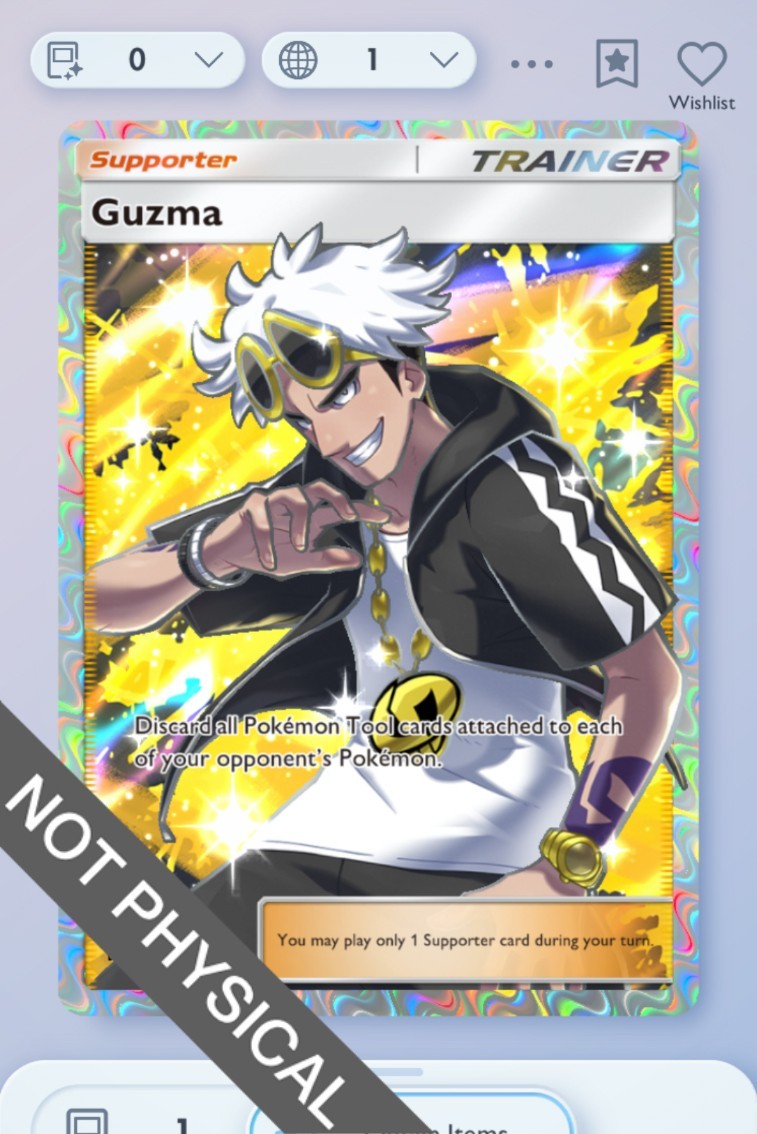 Pokemon TCG POCKET – Guzma Full Art 2⭐, Celestial Guardians, English