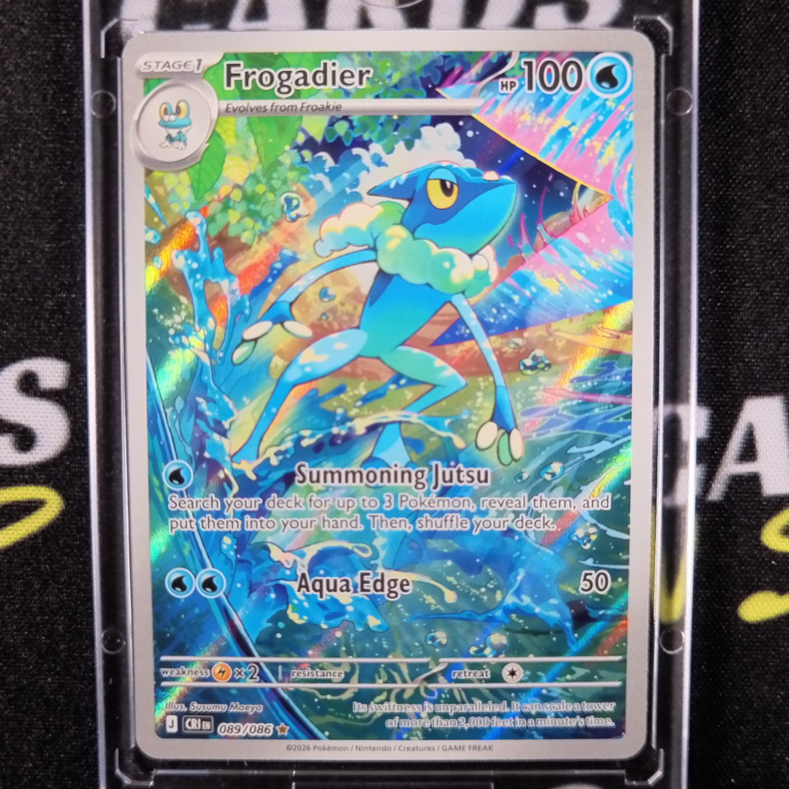 Frogadier 089/086 Me04: Chaos Rising Holo Pokemon Illustration Rare (IR)