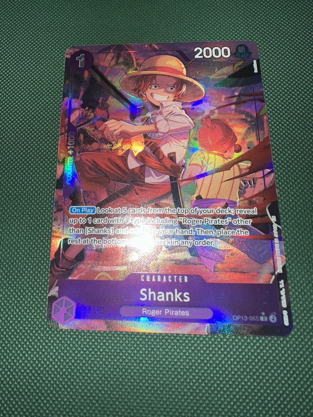 Shanks (065) (Alternate Art) OP13-065 Carrying On His Will Foil