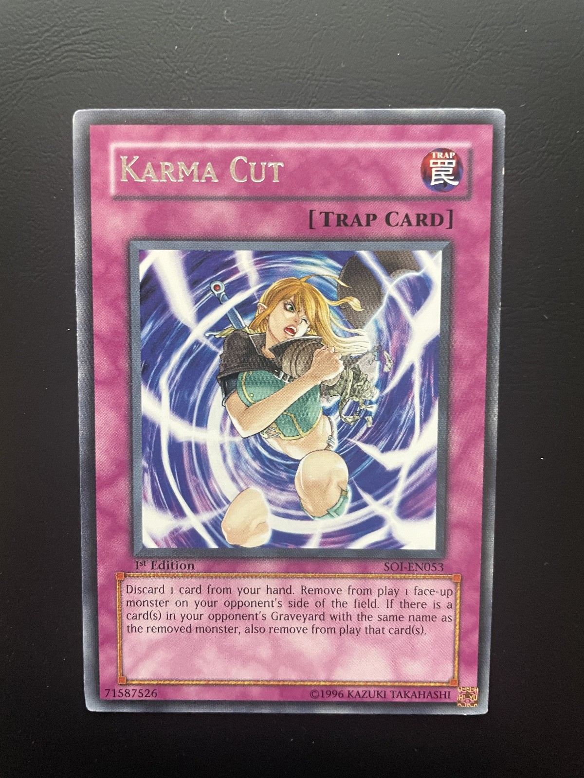 Yugioh Karma Cut SOI-EN053 1st Edition Rare MP
