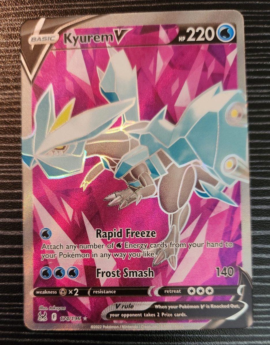 Pokemon- Kyurem V 174/196- Full Art Ultra Rare Card – Lost Origin