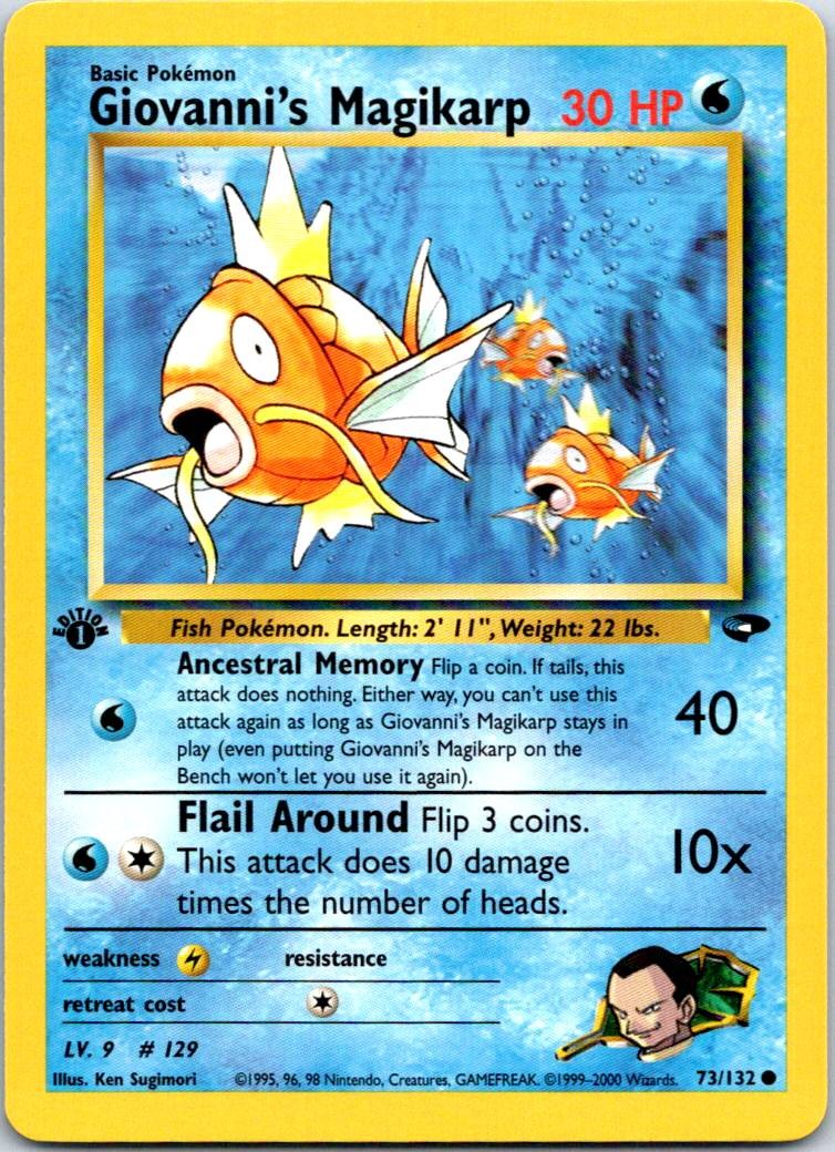 Giovanni’s Magikarp Common Gym Challenge 073/132 NM