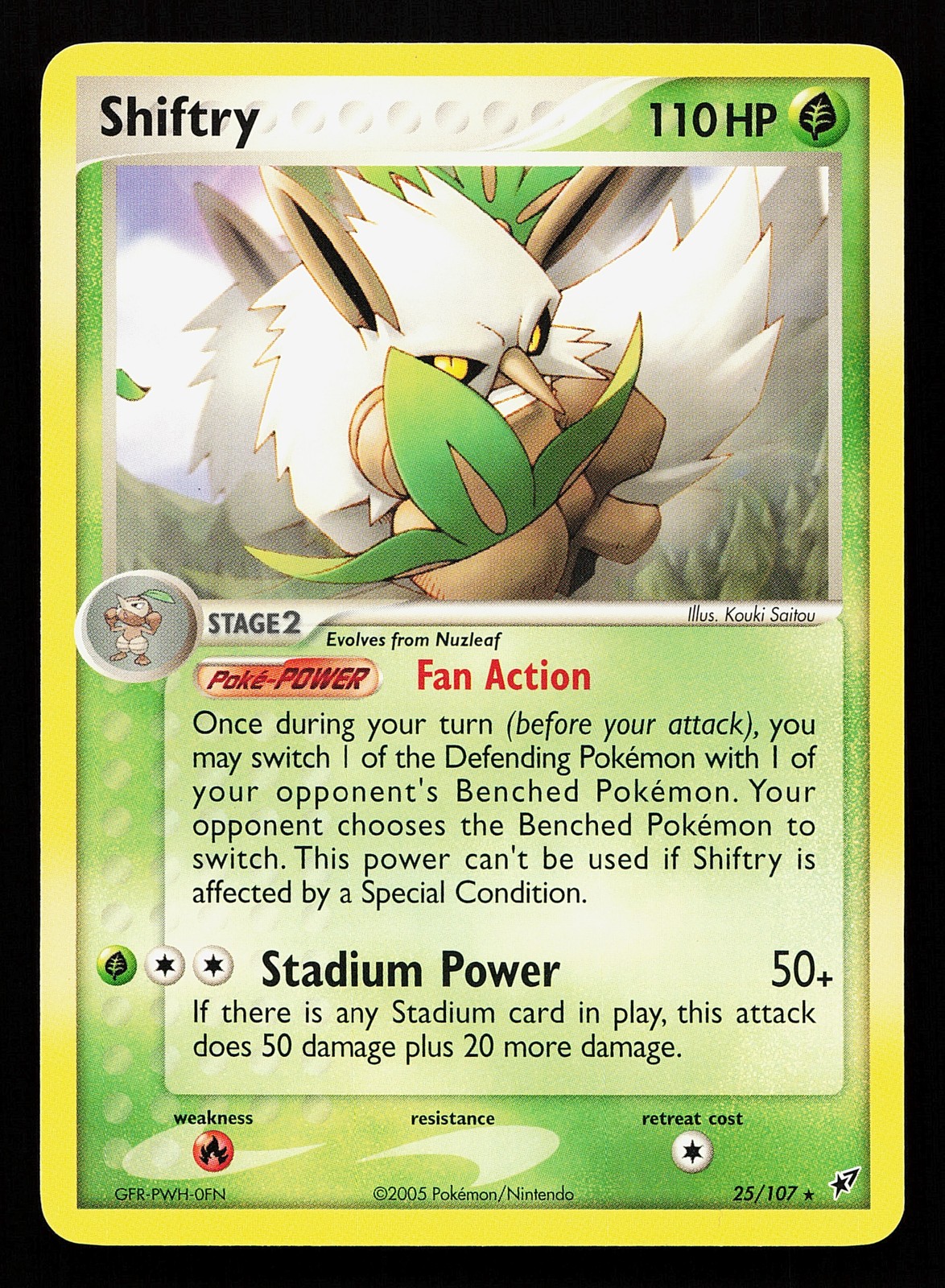 Shiftry 25/107 Rare EX Deoxys Pokémon Card