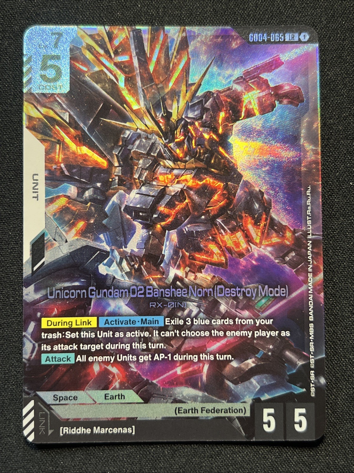 Unicorn Gundam 02 Banshee Norn (Destroy Mode) GD04-065 LR NM Gundam Card Game