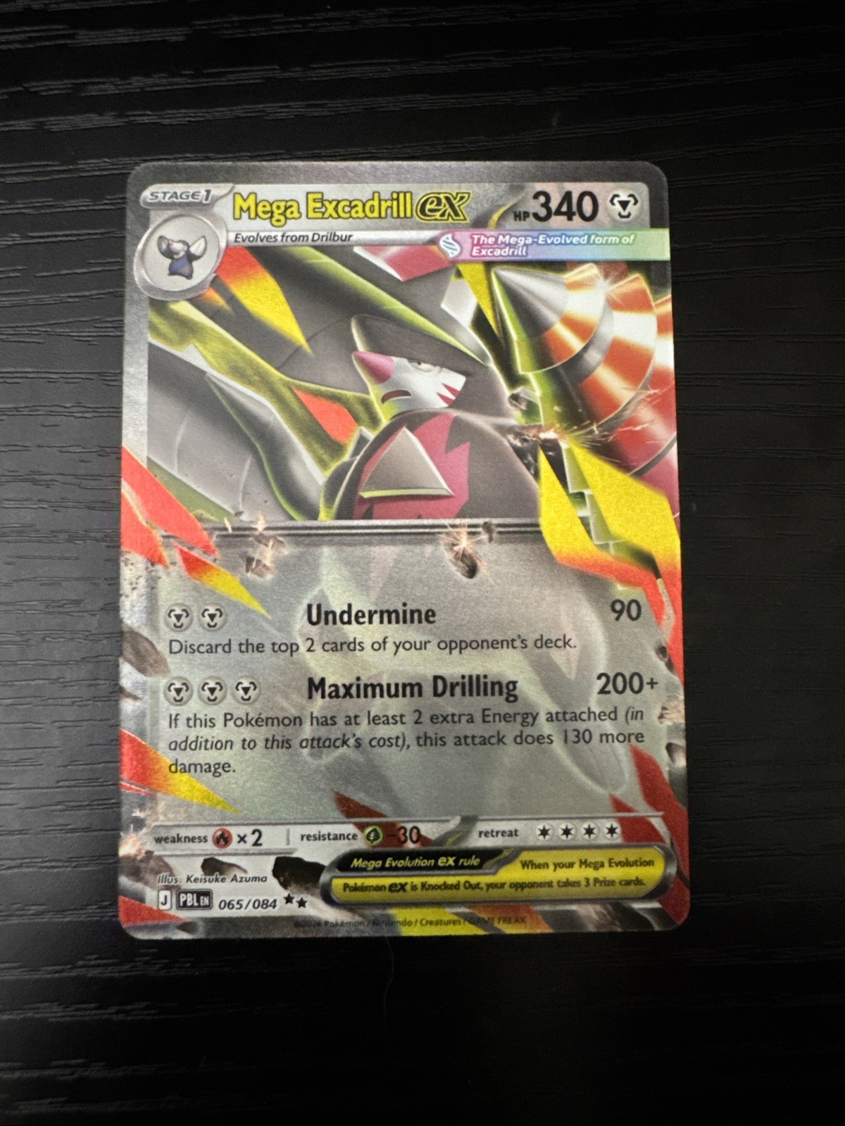 Pokémon TCG Mega Excadrill ex 65/84 Pitch Black Double Rare EN | NM