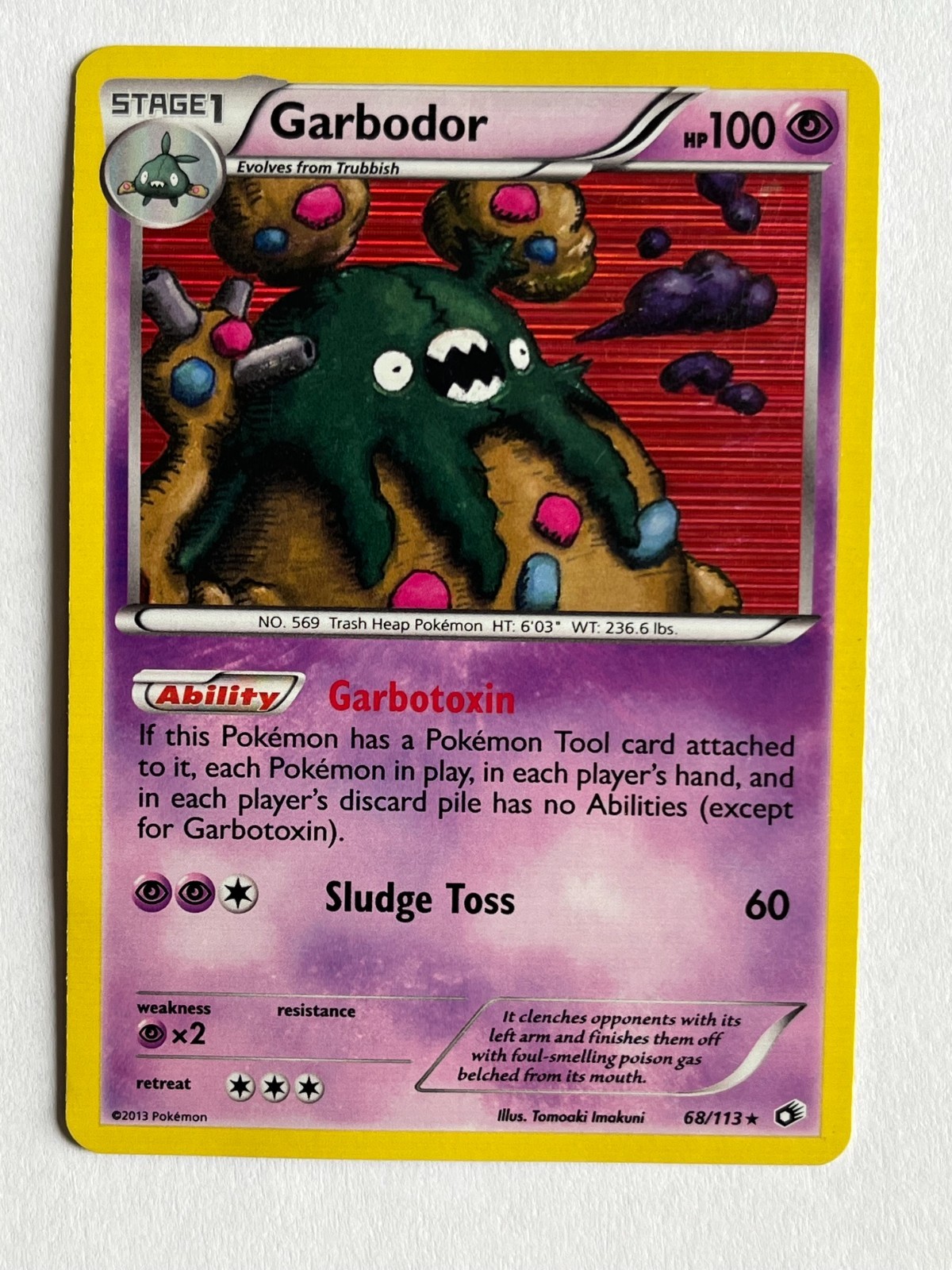 Garbodor 68/113 Legendary Treasures Holo