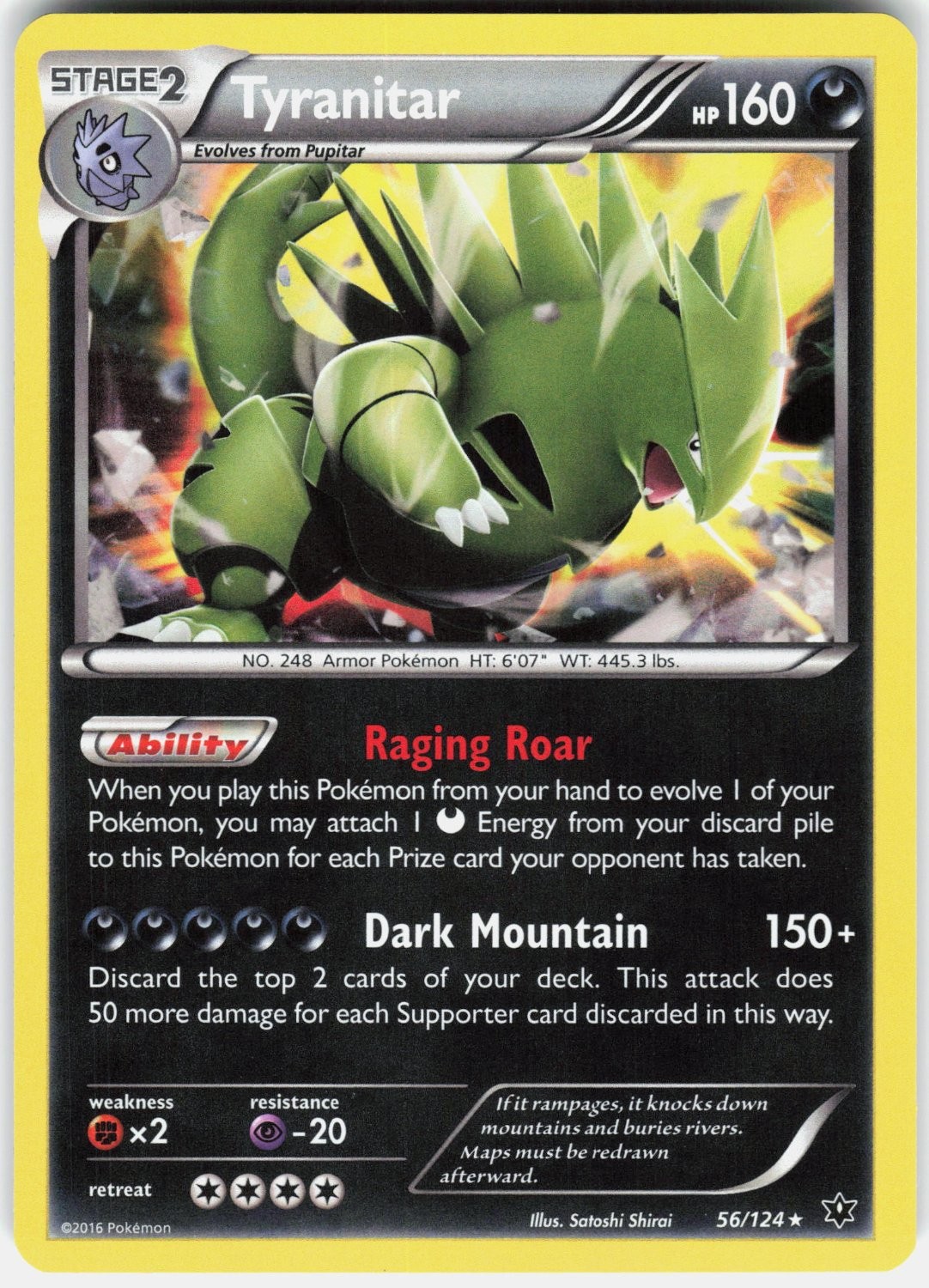 Tyranitar – XY – Fates Collide – #56/124 – Holo – Near Mint