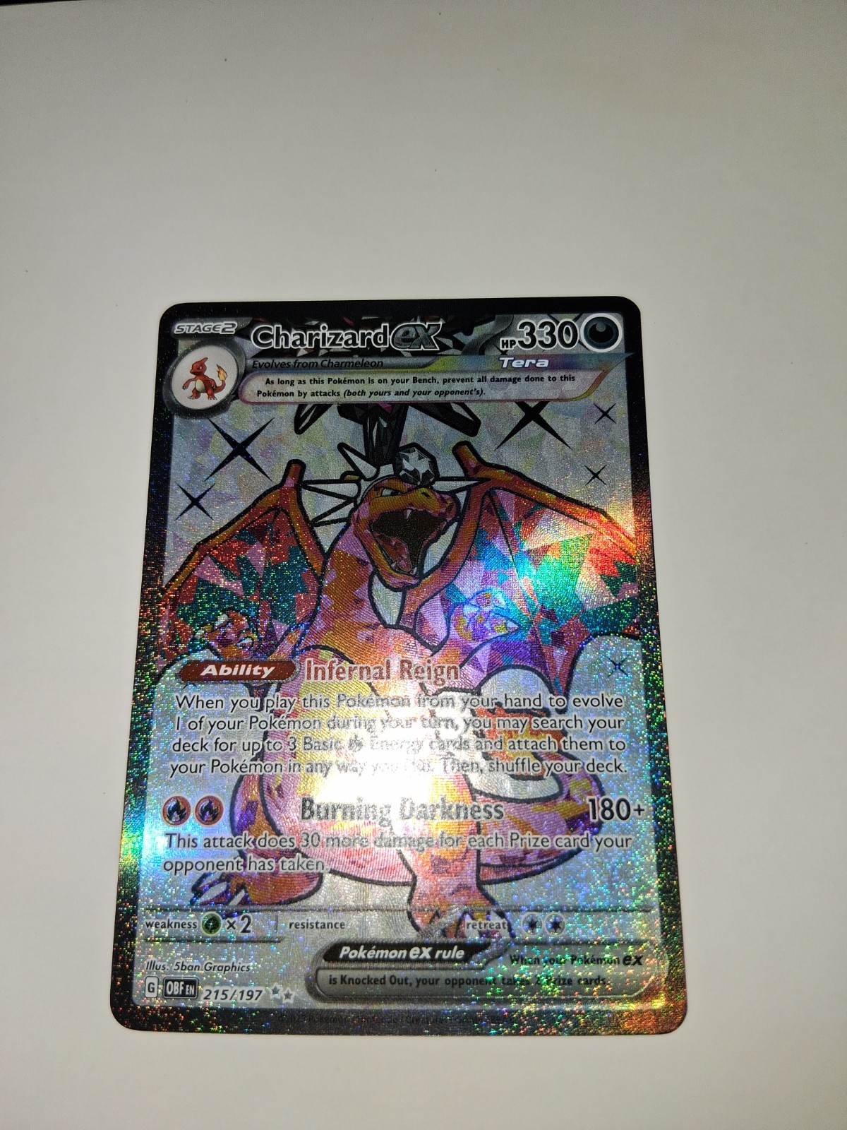 Charizard ex 215/197 SV03: Obsidian Flames Holo