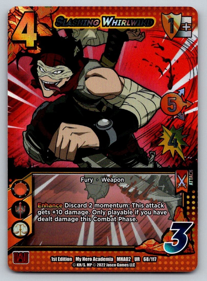 2022 Universus My Hero Academia 1ST Edition HOLO Slashing Whirlwind