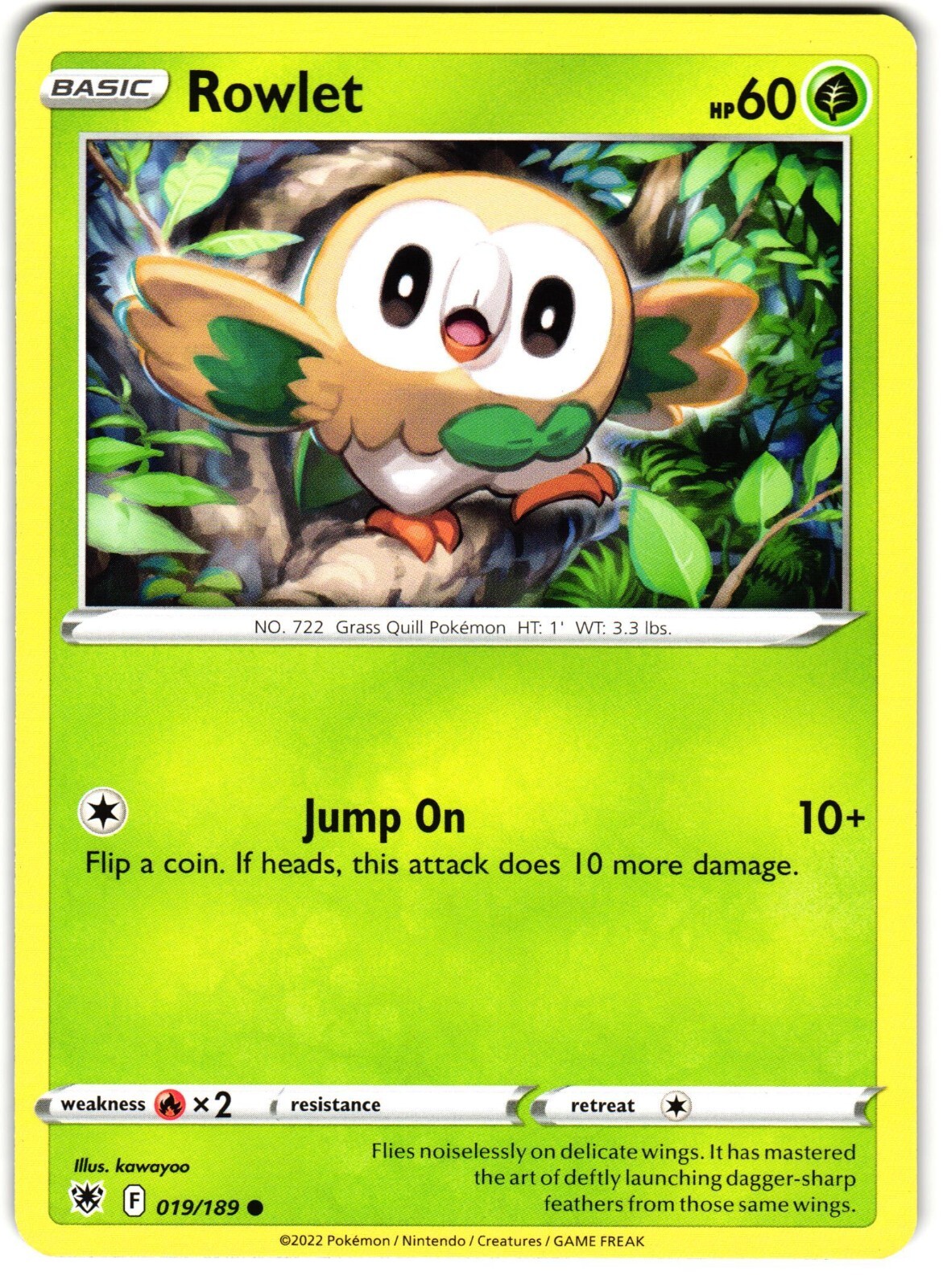 Rowlet 19/189 Pokemon SWSH: Astral Radiance