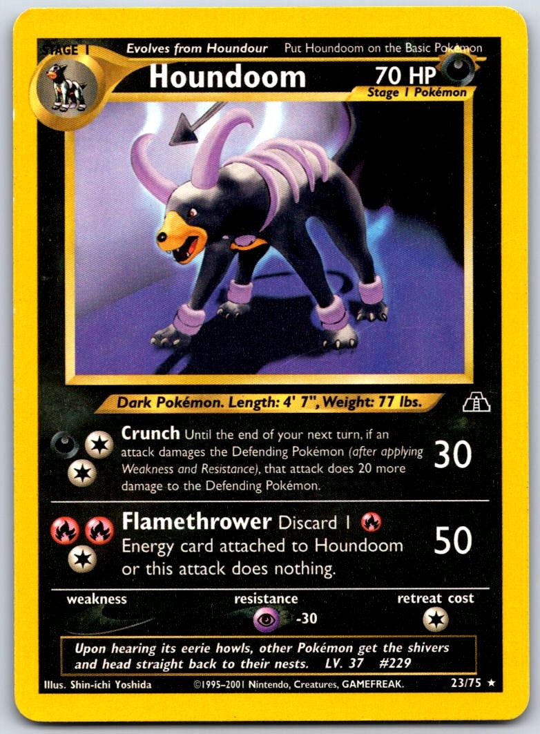 Houndoom (23) Unlimited Rare Neo Discovery 23/75 MP