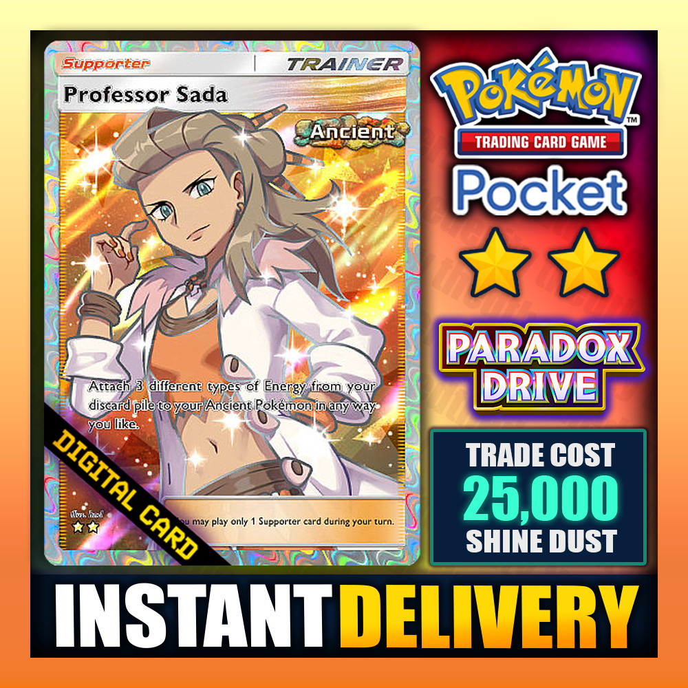 Professor Sada – Pokemon TCG Pocket – ⭐ Full Art ⭐ Paradox Drive – English ✅