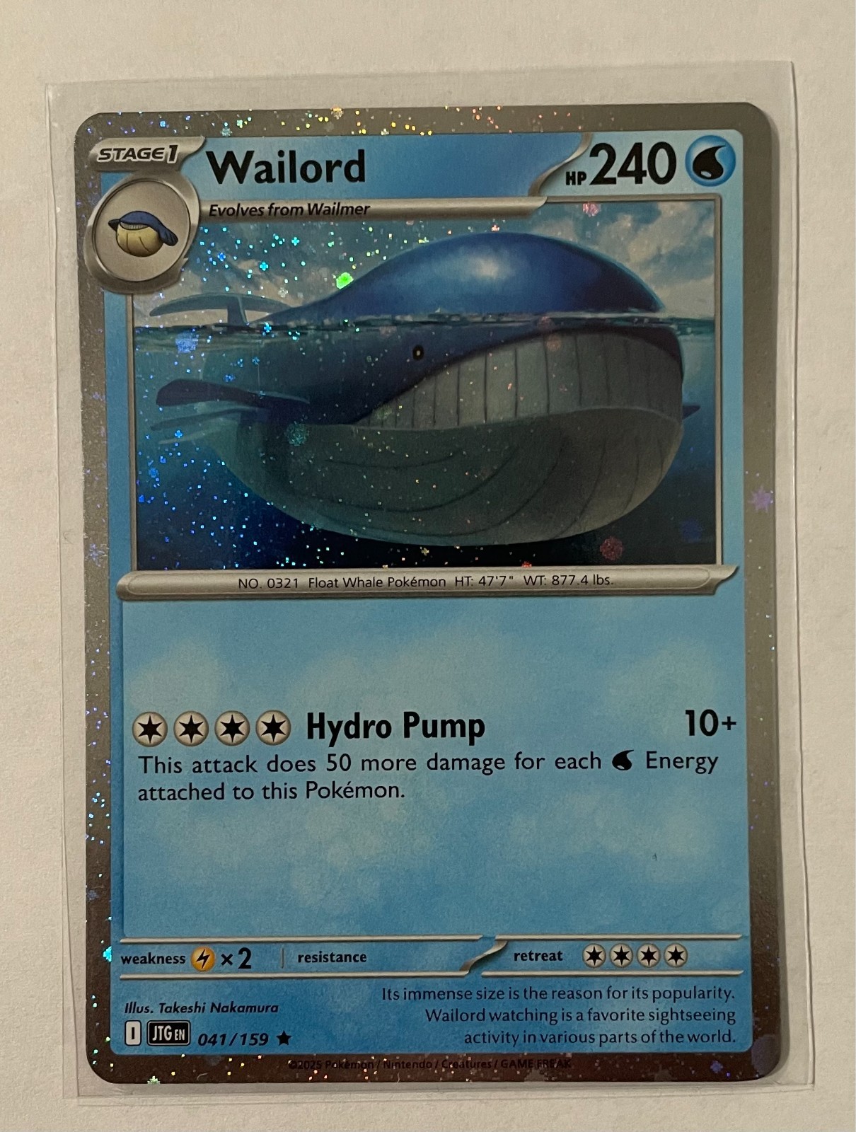 Pokemon Promo: Wailord 041 (Cosmo Holo)