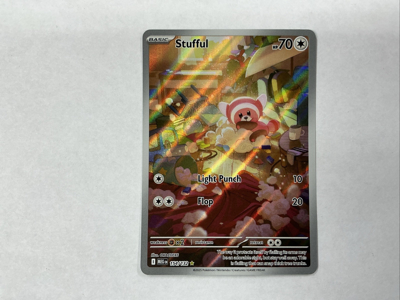 Pokemon Stufful 154/132 Illustration Rare Mega Evolution Pokemon Holo Near Mint