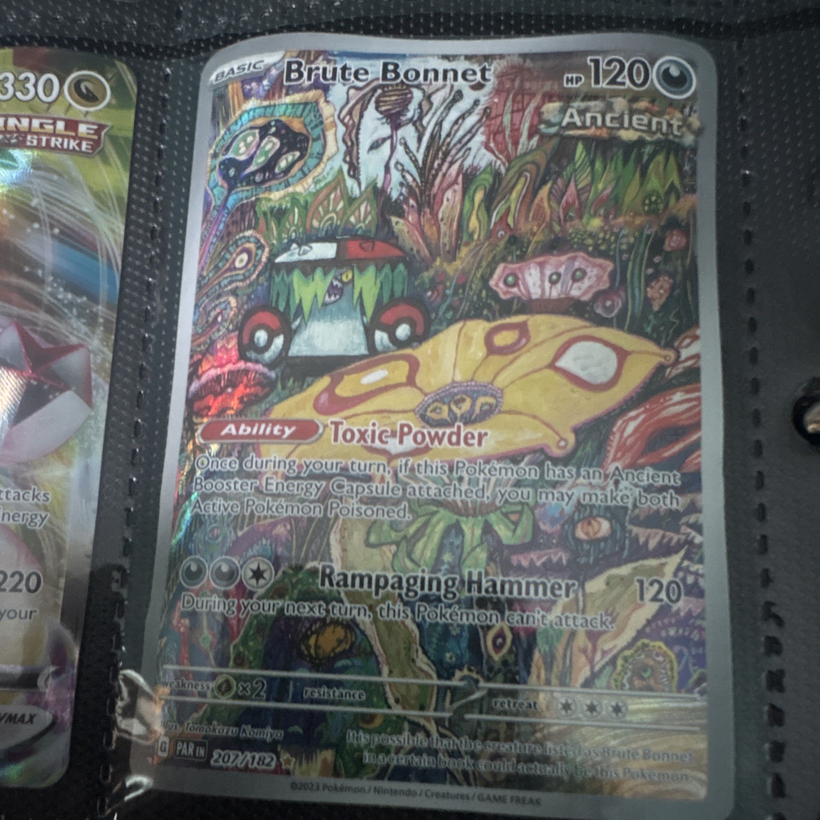 Pokémon TCG Brute Bonnet 207/182 SV04 Paradox Rift IR Holo 120 HP