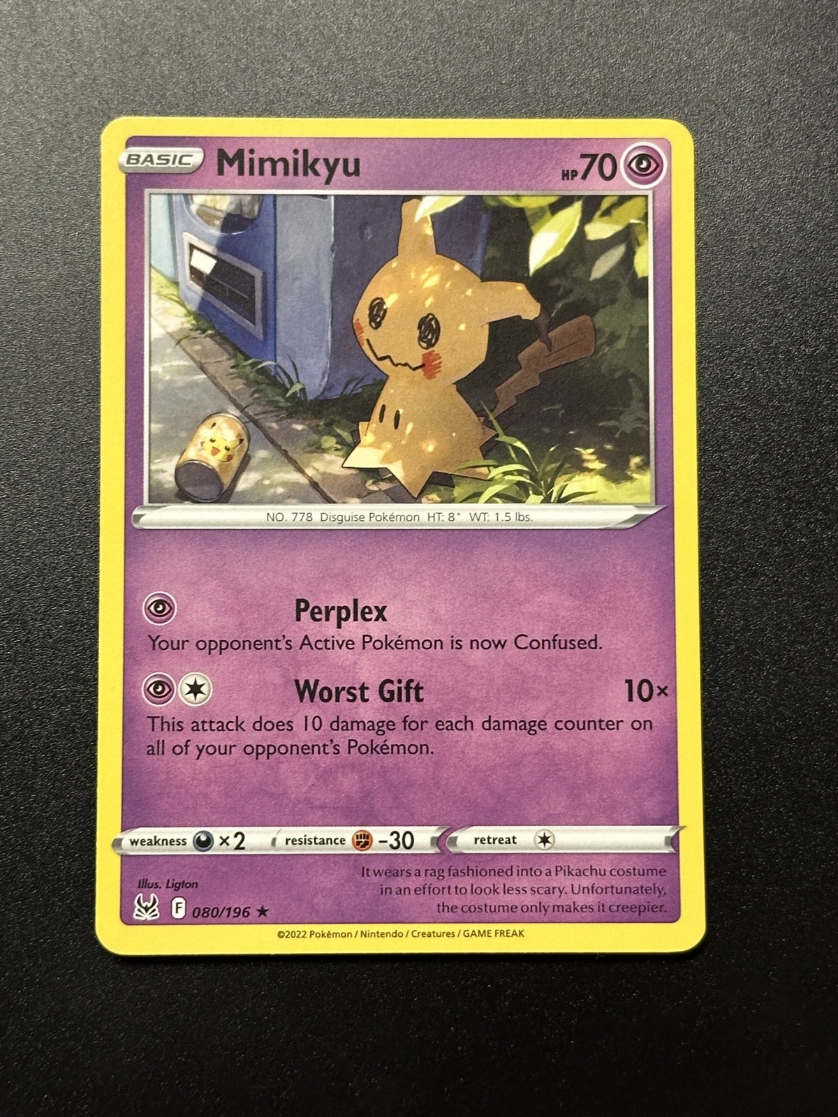 Mimikyu 080/196 – Rare – Swsh11: Lost Origin Regular