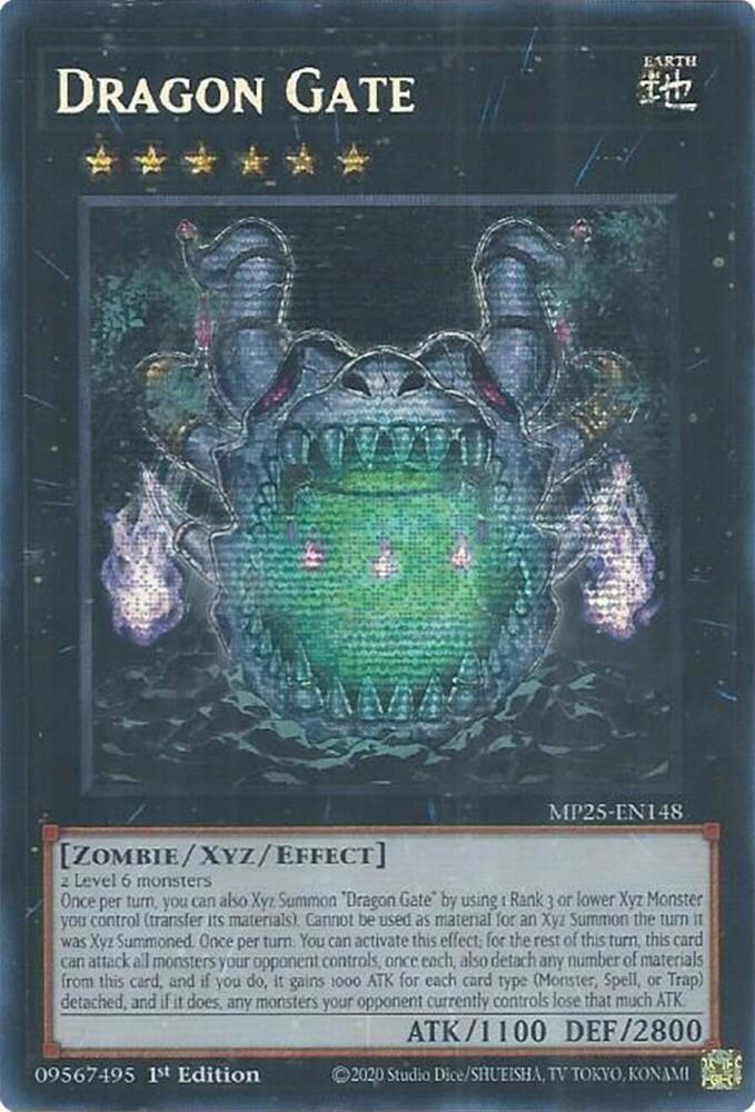 YUGIOH: 1x Dragon Gate MP25-EN148 Prismatic Secret Rare 2025 Mega-Pack