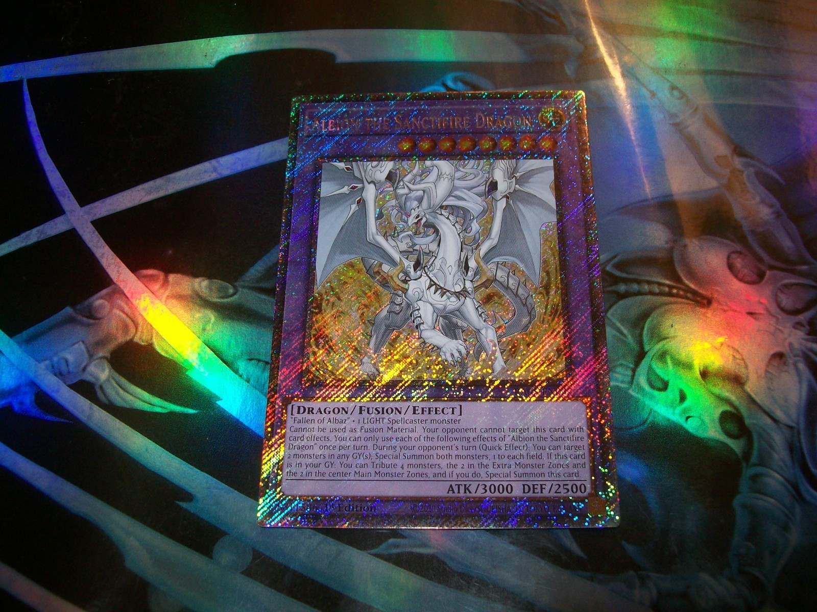 Albion the Sanctifire Dragon 1st Edition Platinum Secret Rare RA05-EN037