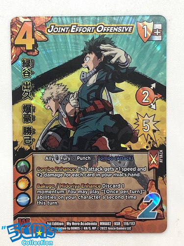 Joint Effort Offensive MHA02 XSR 119/117 My Hero Academia CCG Crimson Rampage