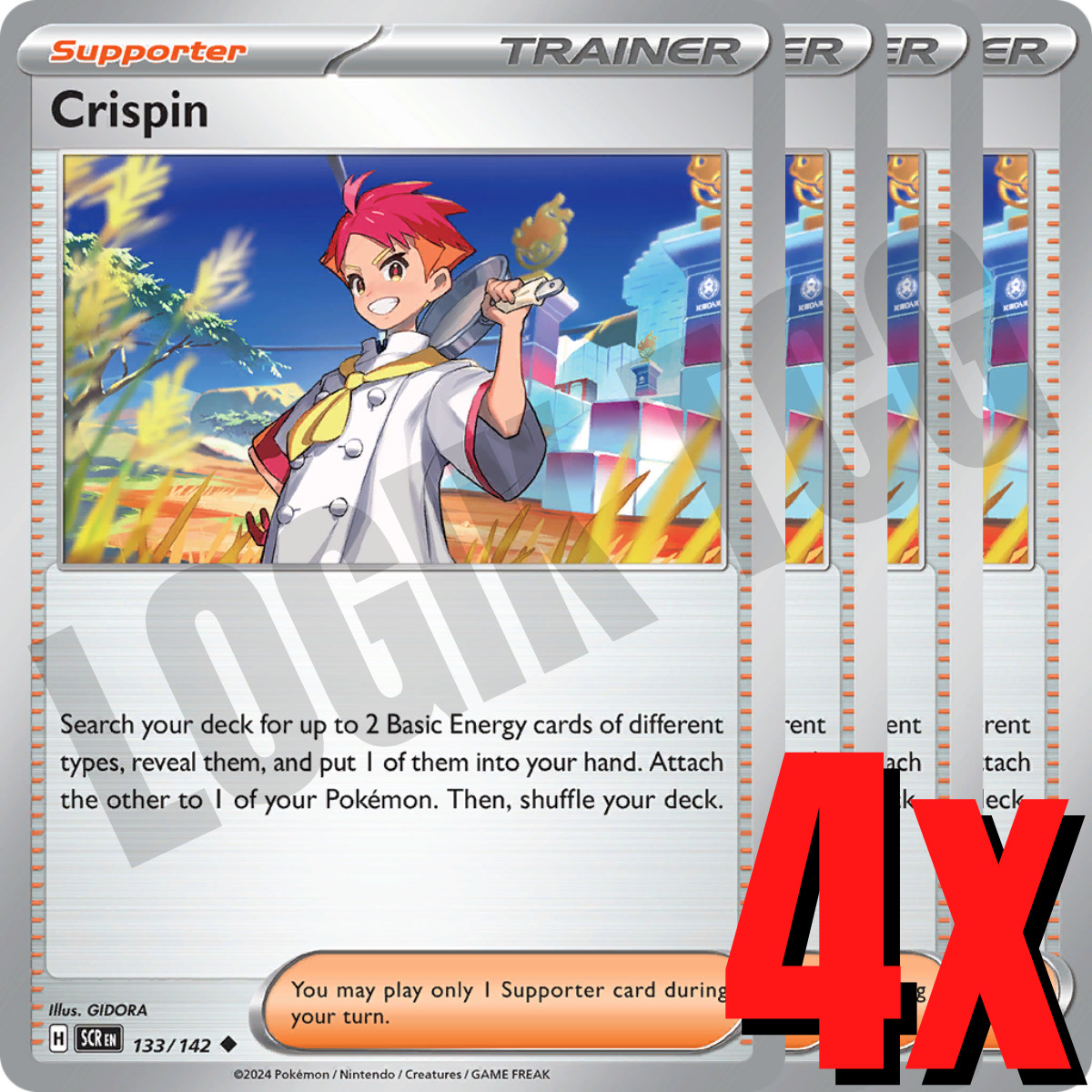 4x Crispin 133/142 x4 – Stellar Crown – Pokemon TCG – Playset