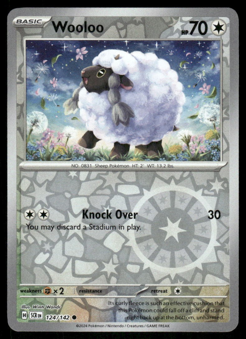 Wooloo 124/142 – Stellar Crown – Reverse Holo Common NM