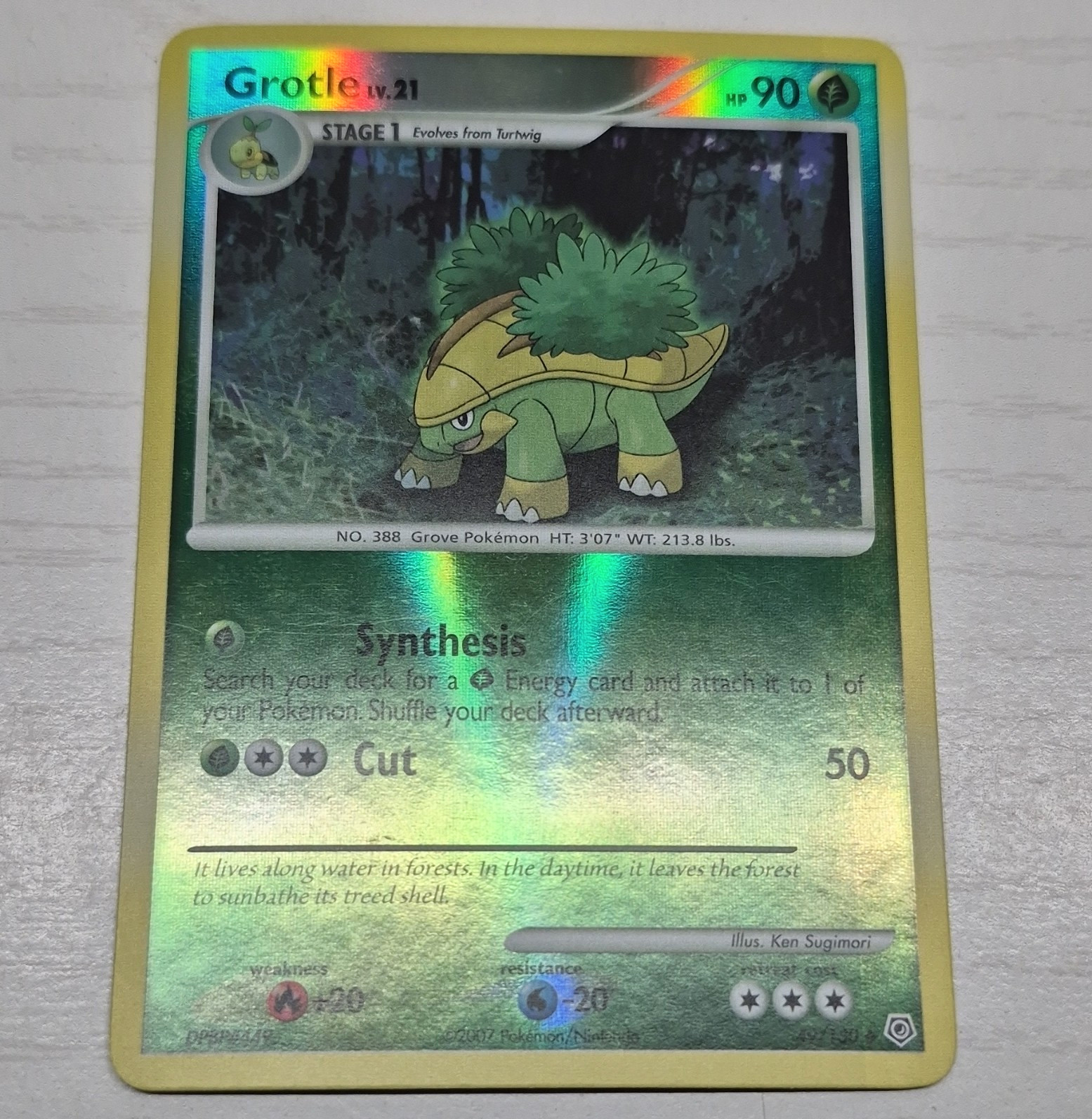 Pokemon TCG Grotle 49/130 Diamond & Pearl Reverse Holo Uncommon ENG