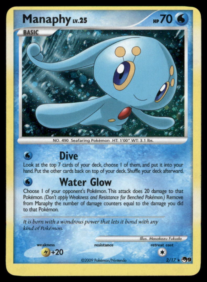 Manaphy 2/17 POP Series 9 Pokemon Card Holo
