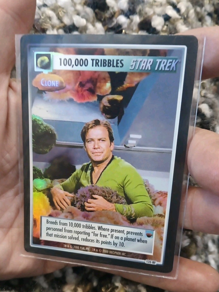 Star Trek CCG Reflections 100,000 Tribbles Box Topper FOIL Card NM