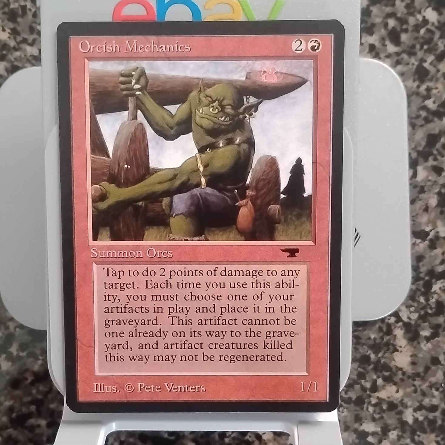 Magic: The Gathering Orcish Mechanics Creature Red Pete Venters Regular 1/1