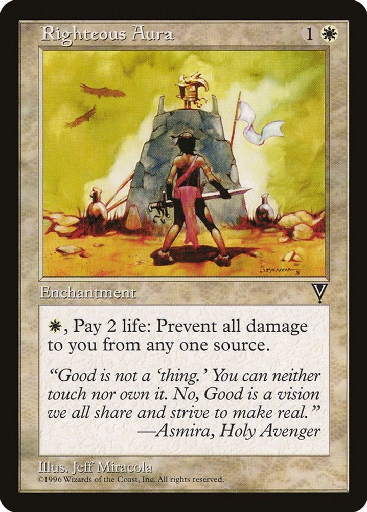 Righteous Aura Magic The Gathering Visions – 20 LP