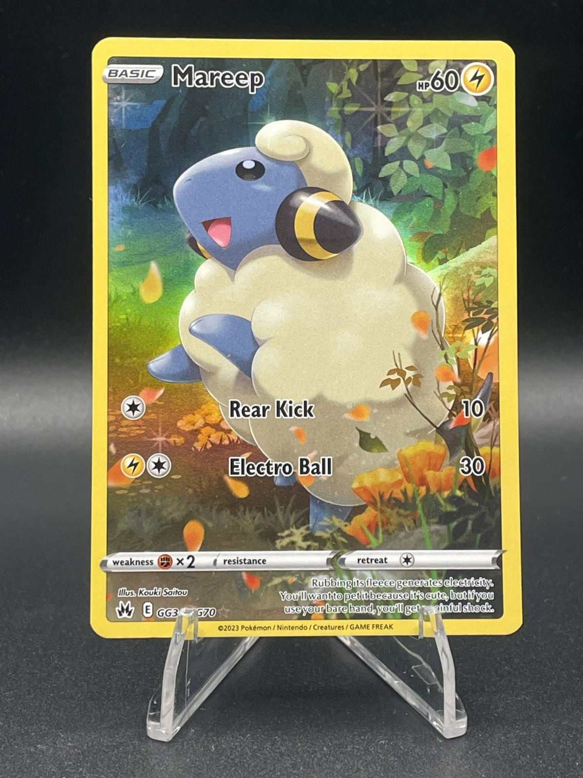 Mareep GG34/GG70 – SWSH: Crown Zenith Galarian Gallery – Full Art Holo NM