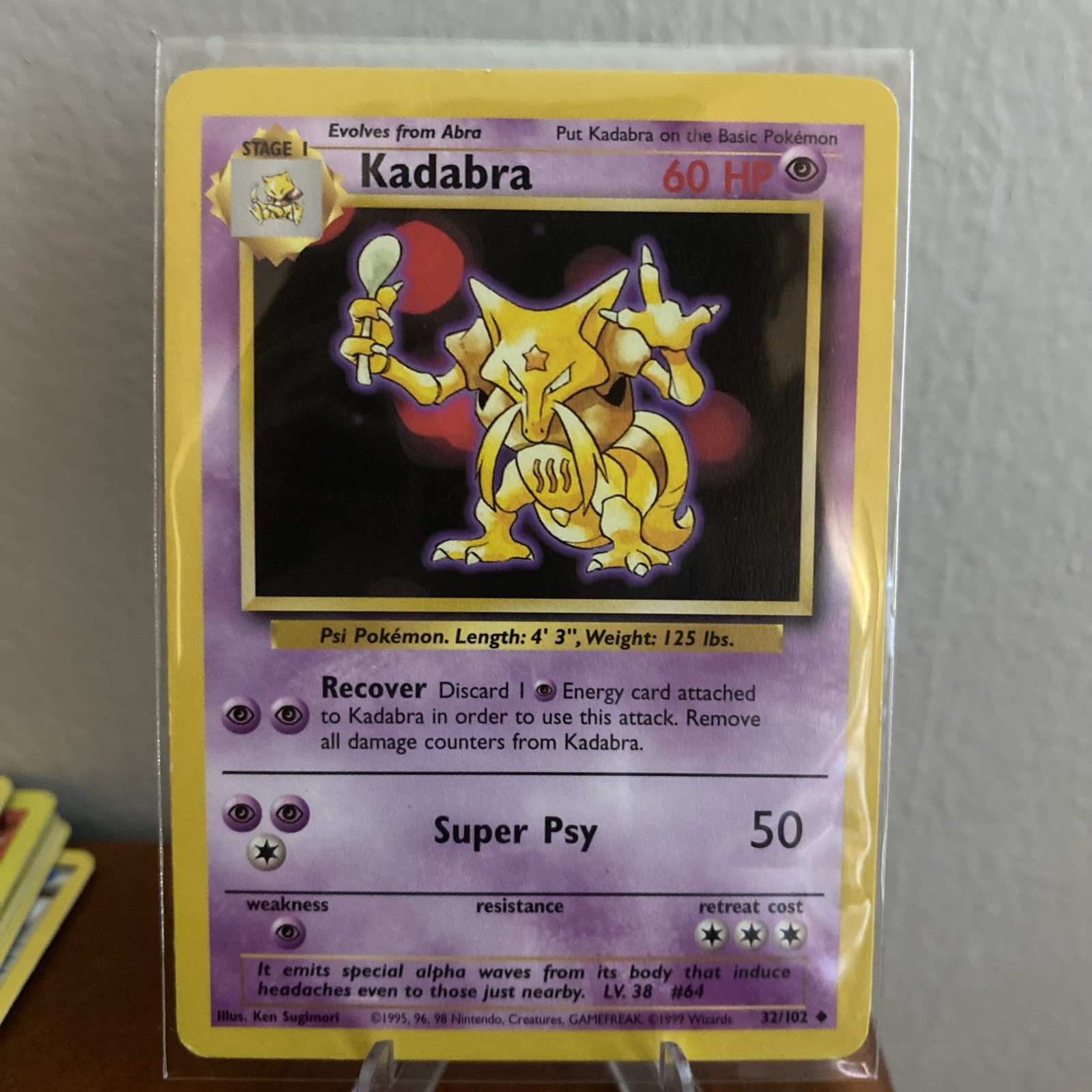 Pokemon Base Set Unlimited Regular Kadabra 032/102 Pokémon TCG English 60 HP