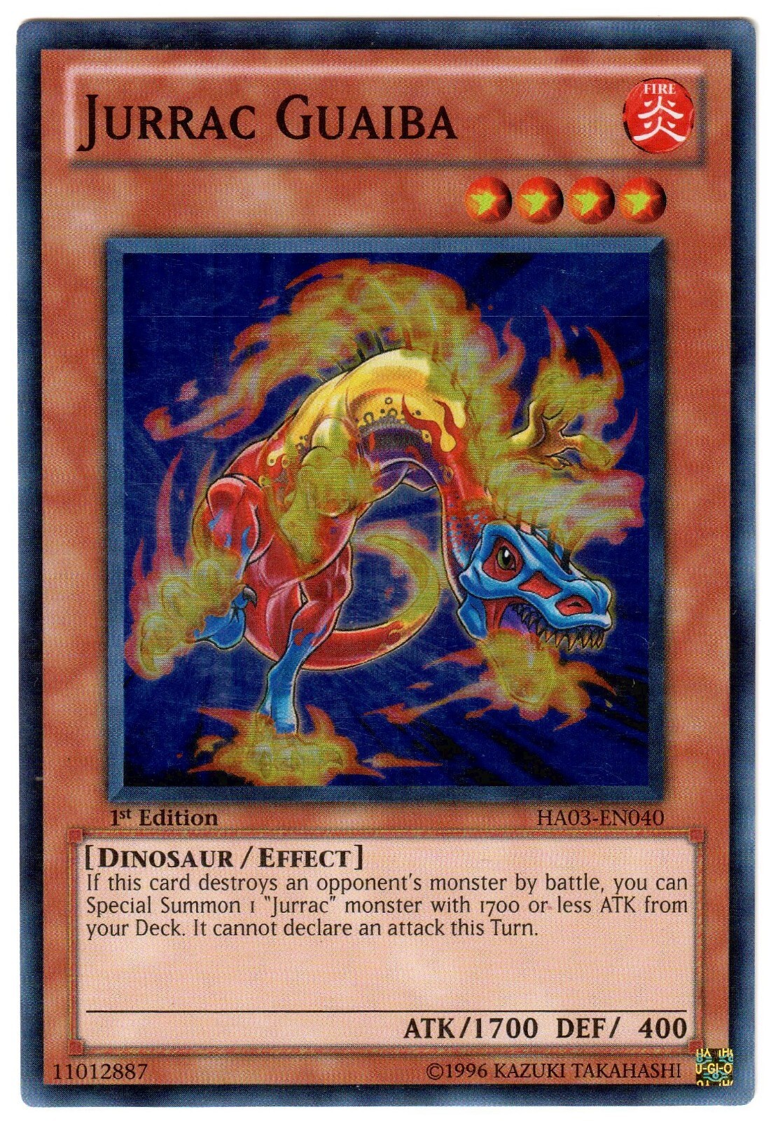 Yu-Gi-Oh! Jurrac Guaiba HA03-EN040 Hidden Arsenal 3 Super Rare NM 1st Edition