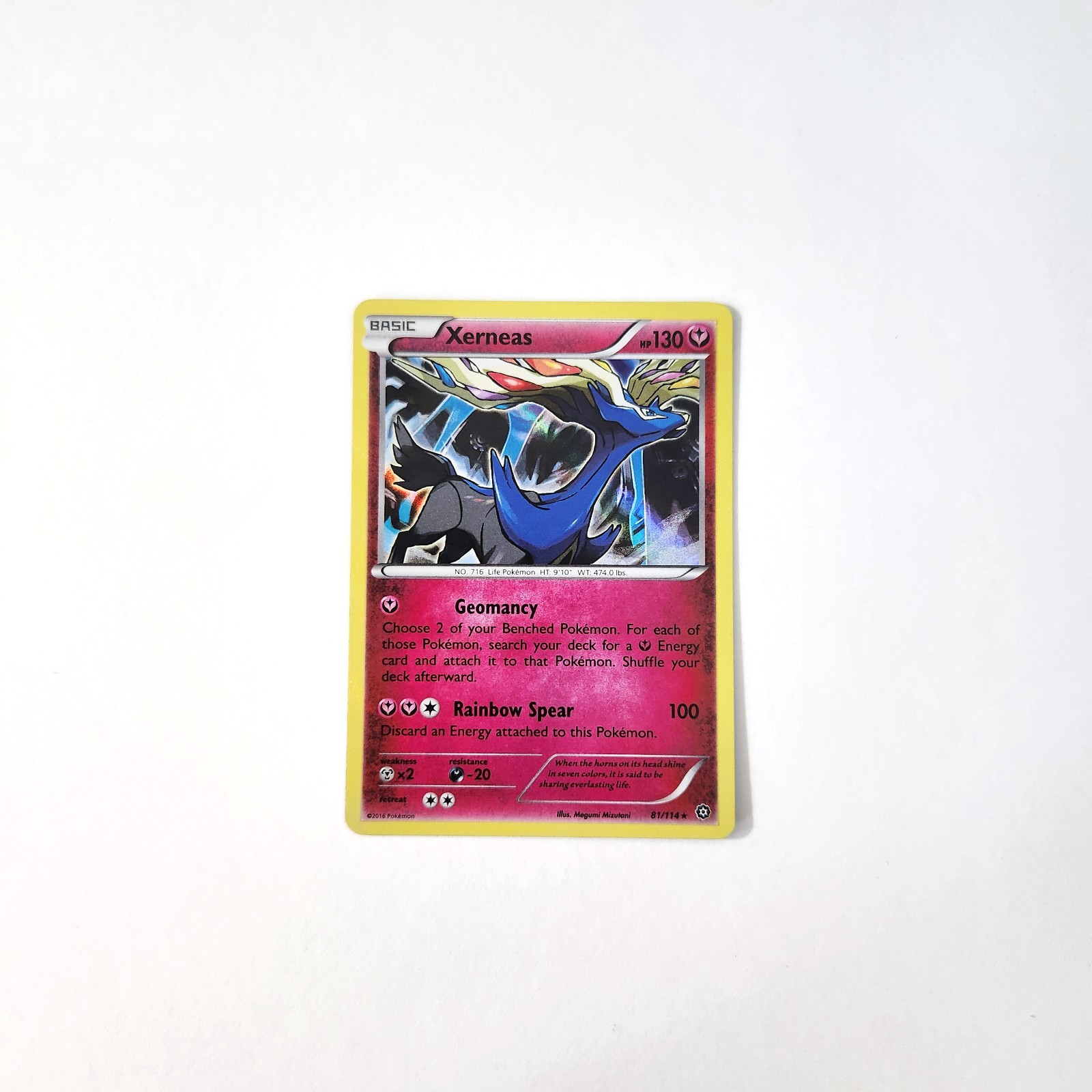 Pokemon TCG Xerneas 81/114 Holo XY Steam Siege LP Light Play