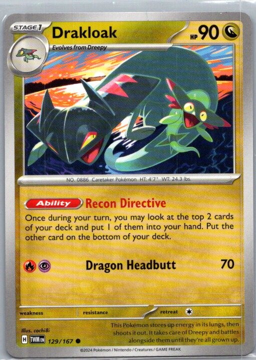 SV06: Twilight Masquerade #129/167 Drakloak