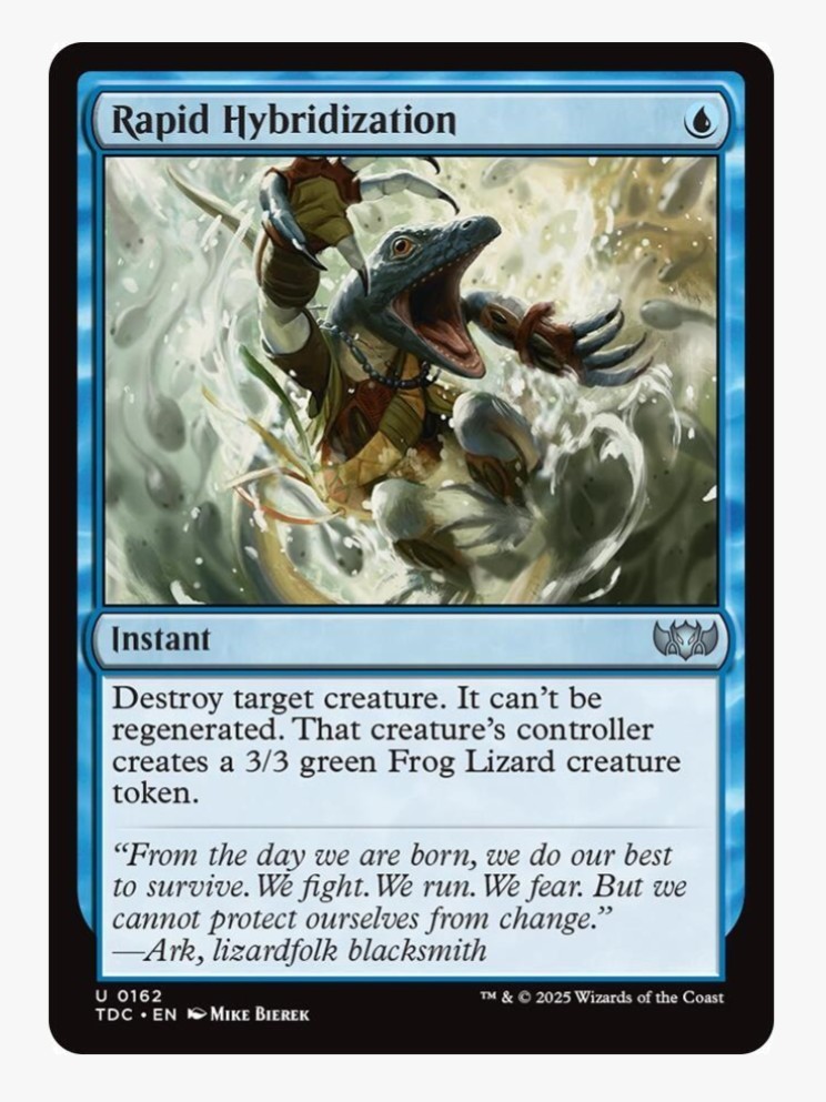 Rapid Hybridization | MTG TDC 0162 | Instant Creature Removal Pongify Frog | NM