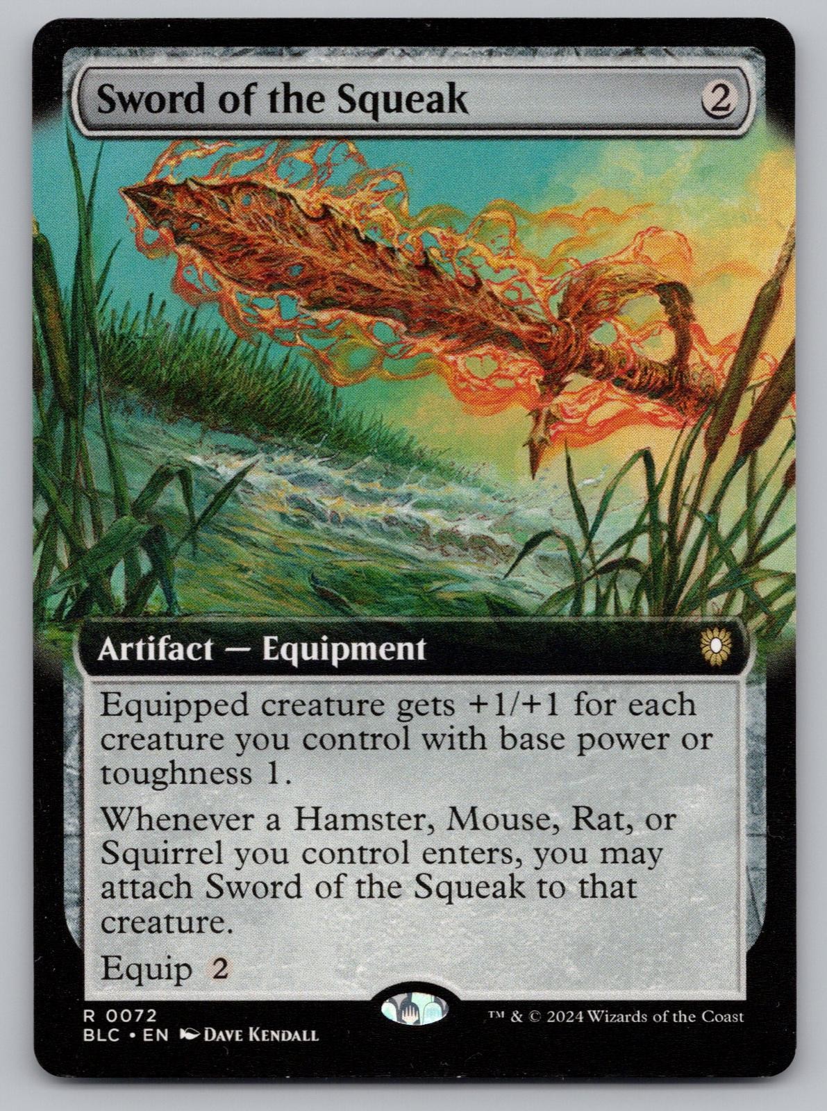 Sword of the Squeak (Extended Art) 72 Commander: Bloomburrow MTG NM