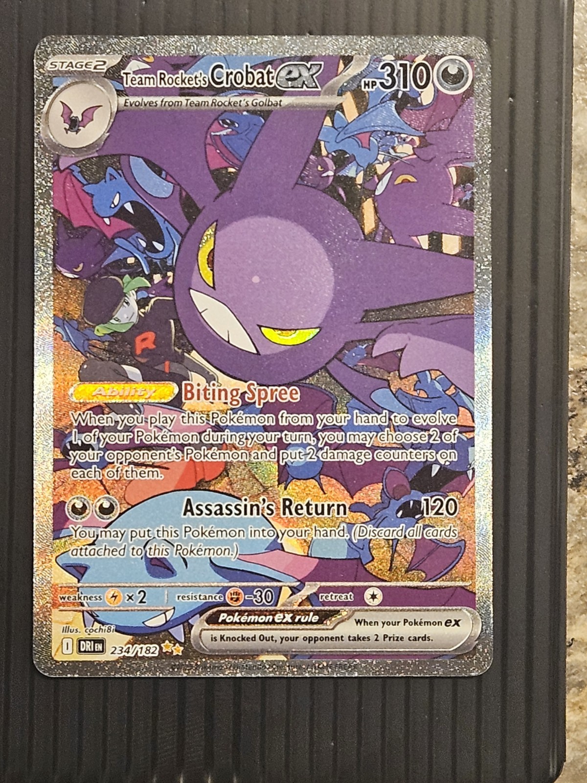 Team Rocket’s Crobat ex 234/182 Holo SIR SV10: Destined Rivals Pokémon