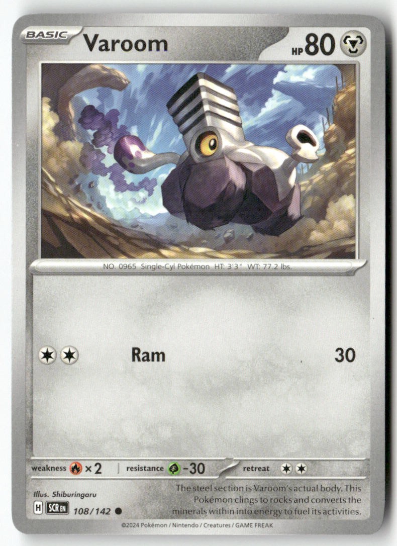 Varoom 108/142 Stellar Crown Common Pokemon Shiburingaru