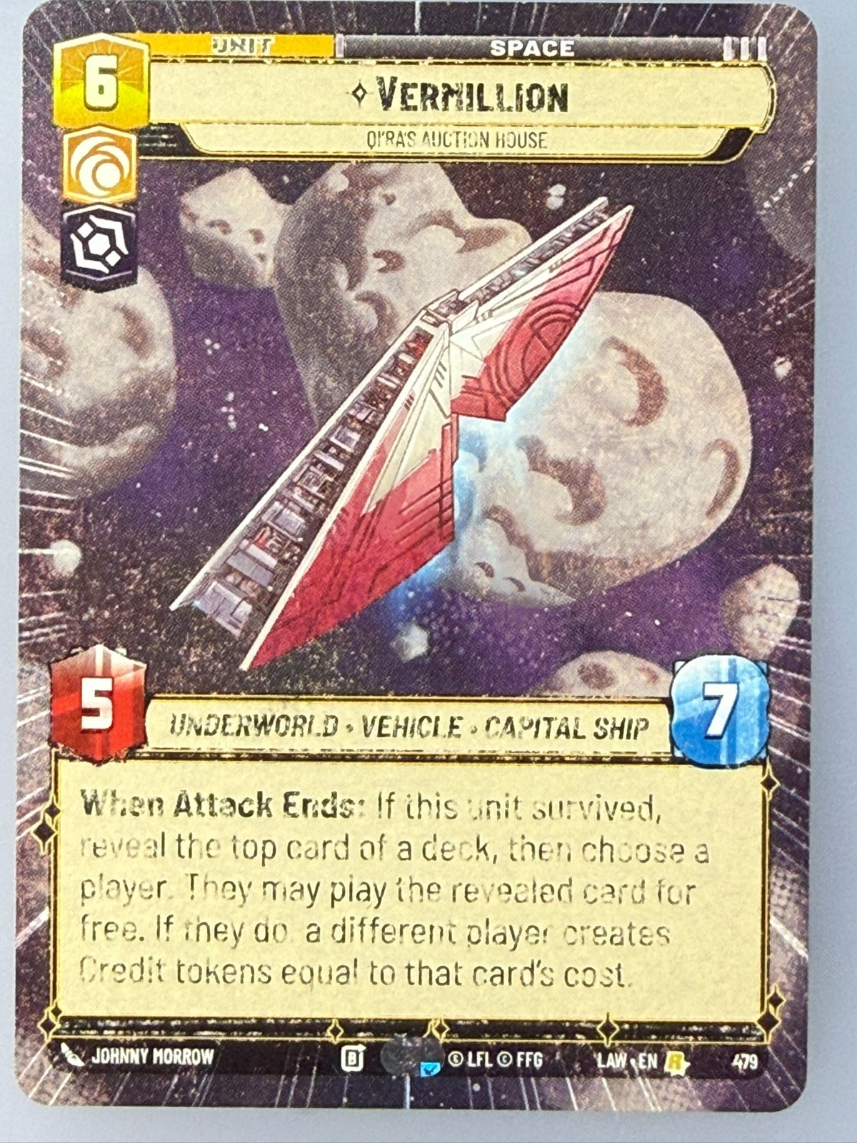 Star Wars Unlimited – Vermillion Hyperspace 479 Misprint