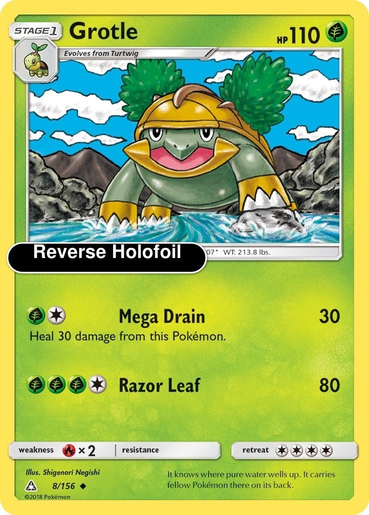 Pokemon – Grotle – Reverse Holofoil [SM05 – 8/156 Near Mint]