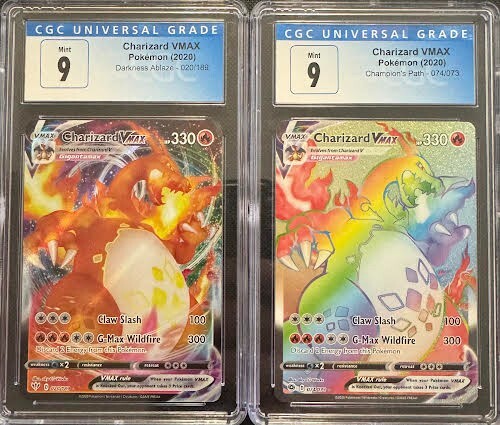 SEQUENTIAL CGC 9 CHARIZARD VMAX 020 074 DARKNESS ABLAZE CHAMPION’S PATH POKEMON