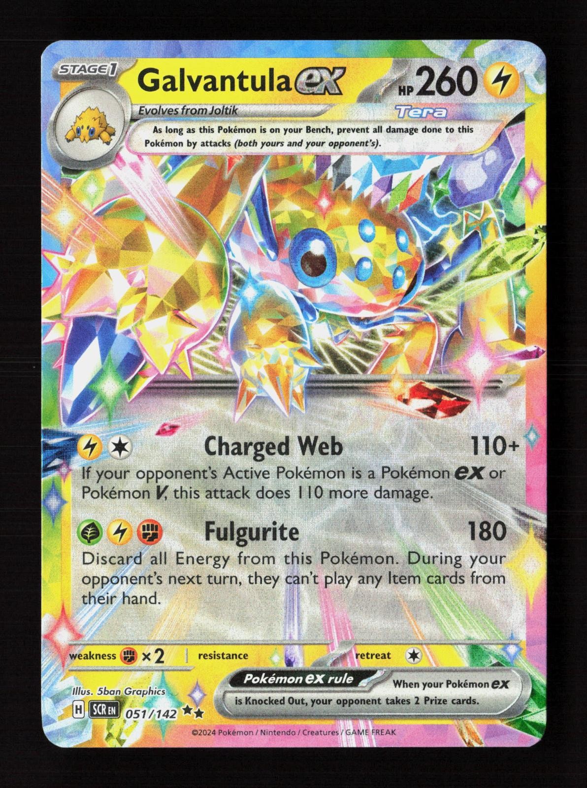 Galvantula ex 51/142 Double Rare Stellar Crown Pokemon Near Mint