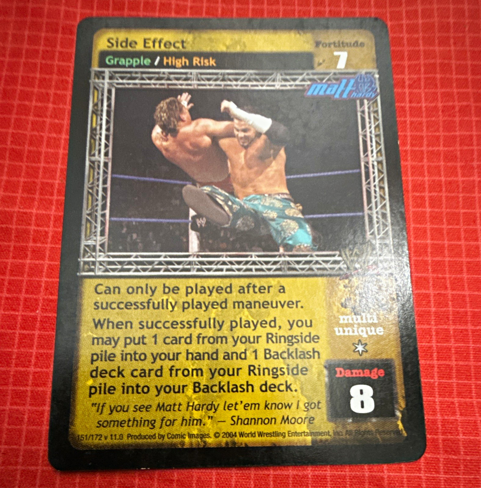 Comic Images WWE Raw Deal Matt Hardy Grapple/High Risk 151/172 Unique ENG 2004
